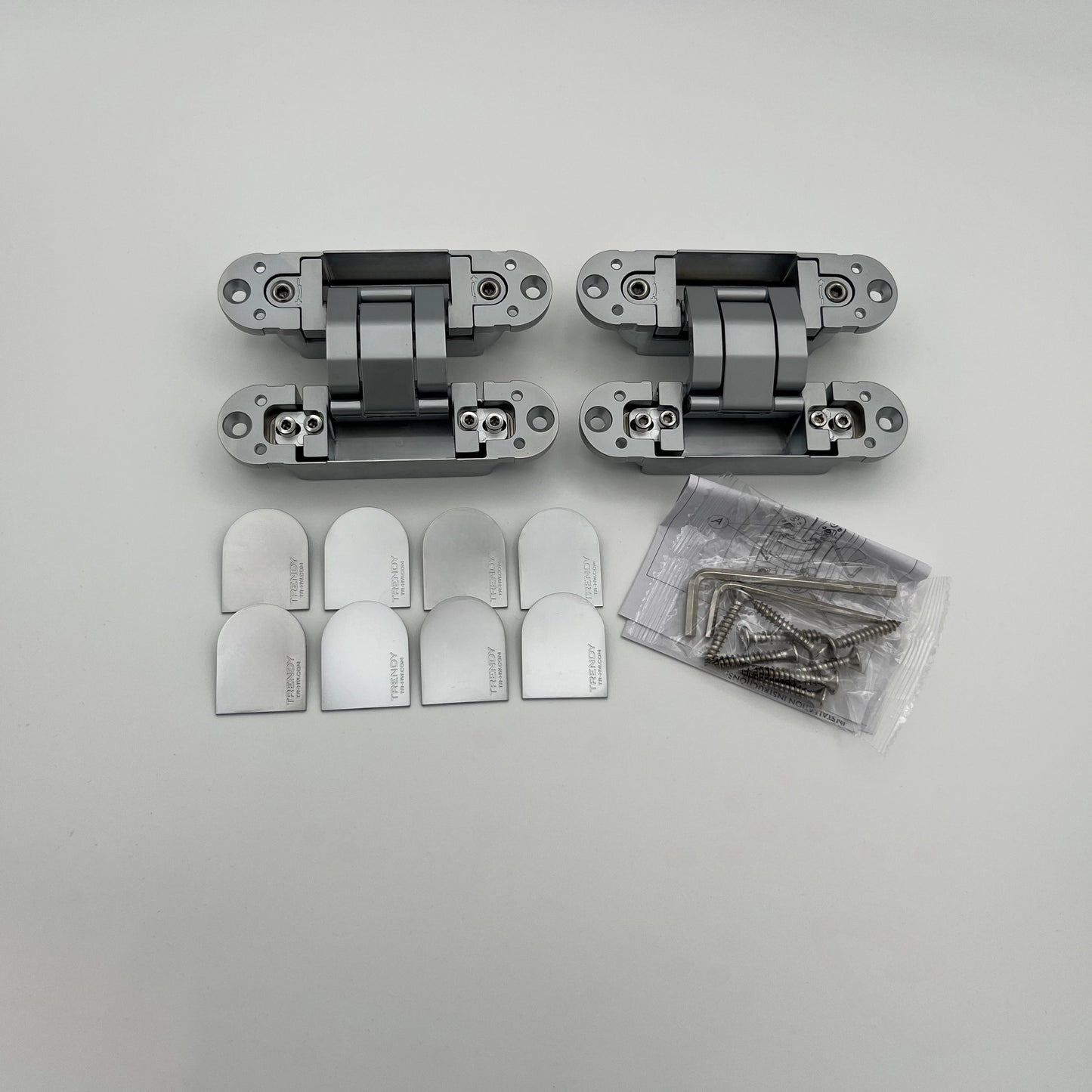 3D Adjustable Concealed Hinges pack | Silver